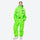 Unisex waterproof 2L one-piece snow suit - neon green one-piece suit, for cold-weather winter sports
