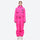 Breathable full-body ski suit with waist belt - rose red one-piece suit, for powder days and winter commute