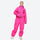 Unisex 2-layer snowboard one-piece suit - rose red one-piece suit, for cold-weather winter sports