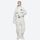 Unisex 2-layer snowboard one-piece suit - white one-piece suit, for cold-weather winter sports