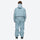 Unisex 2-layer snowboard one-piece suit - ice blue one-piece suit, on-model back view, for resort and street wear