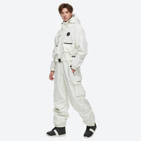
                  
                    Unisex waterproof 2L one-piece snow suit - white one-piece suit, for cold-weather winter sports
                  
                